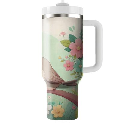 Charming Little Bird  Tumblers With Lids