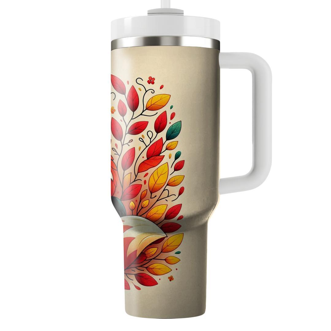 Charming Fox In Fall Leaves  Decorative Tumblers