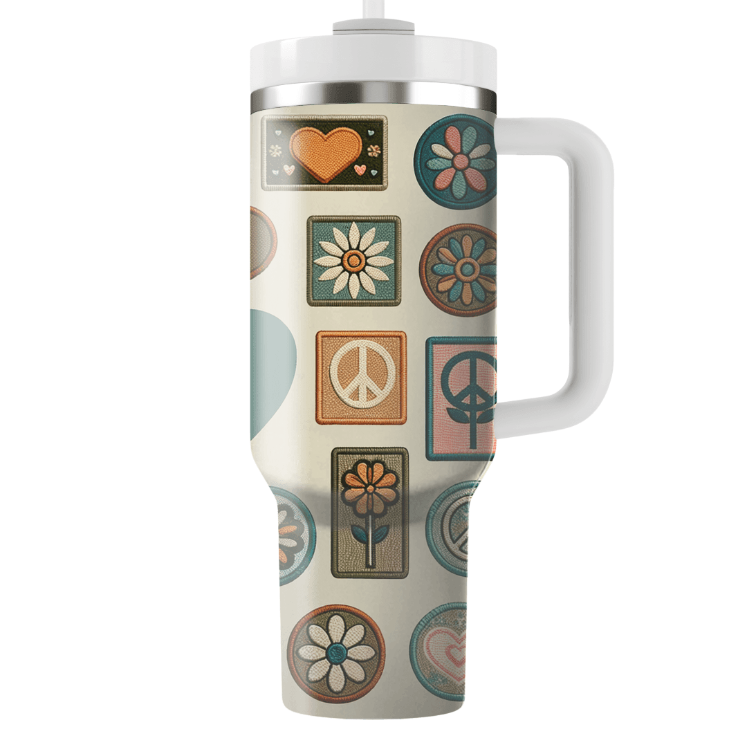 Peace And Love Patchwork  Custom Tumblers