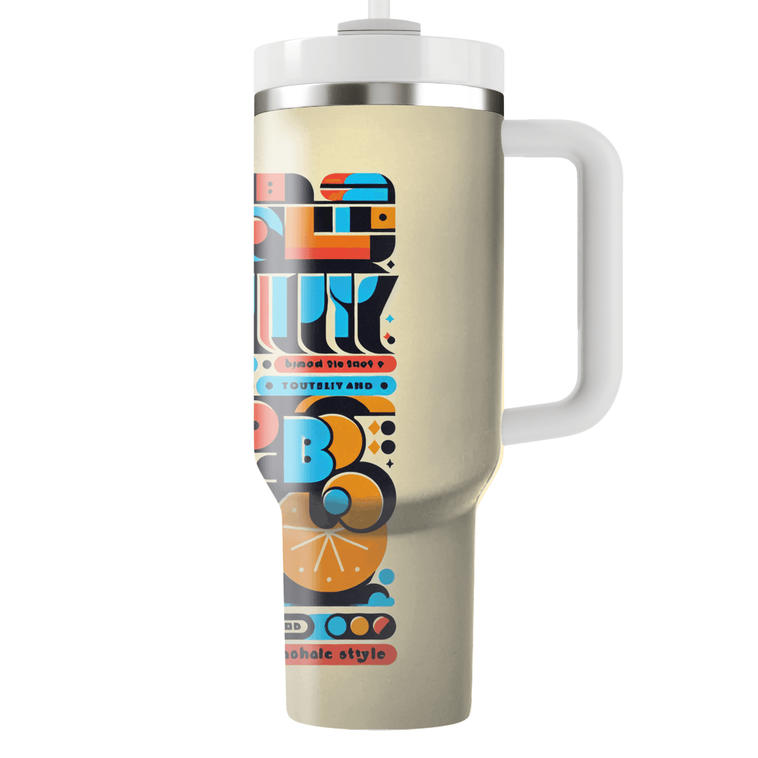 Funky 70s Typography Decorative Tumblers