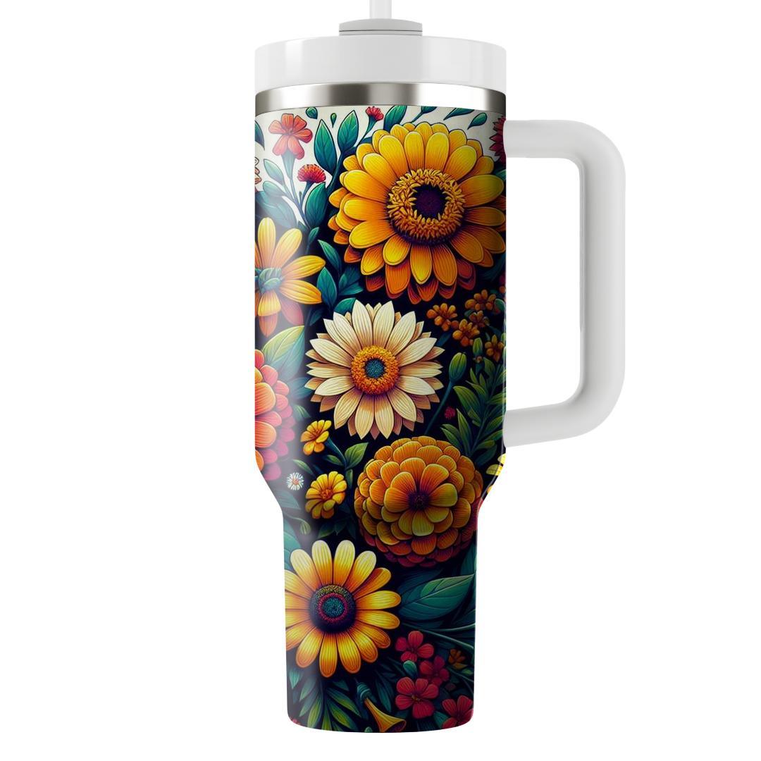 Summer Garden Floral  Unique Tumblers