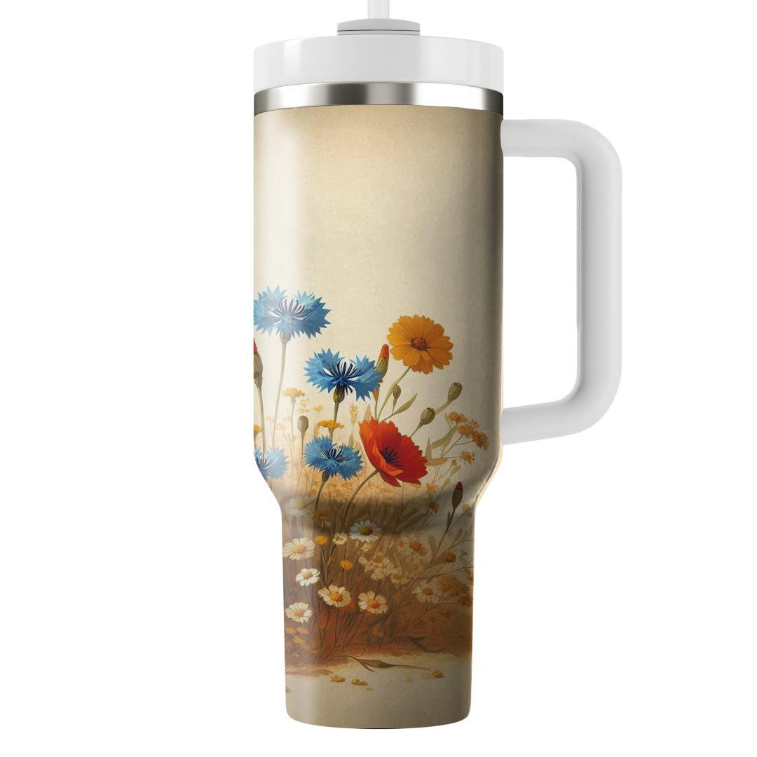 Rustic Wildflower Path  Unique Tumblers