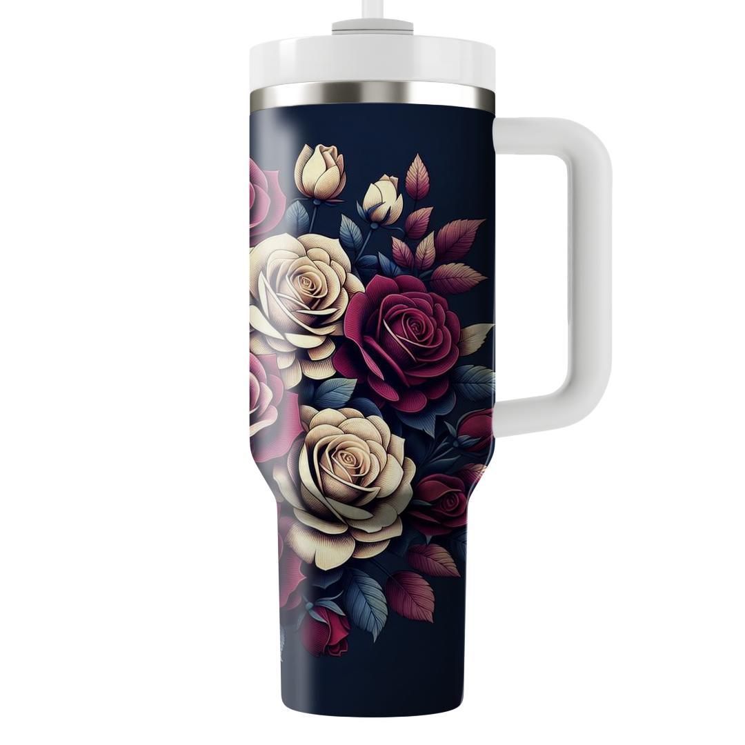Moonlit Garden Roses  Tumbler Cups