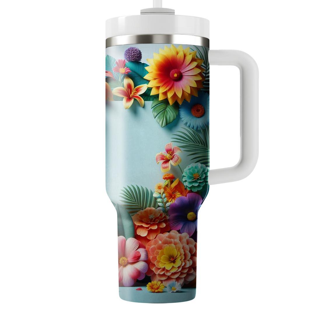 Summer Floral Breeze  Unique Tumblers