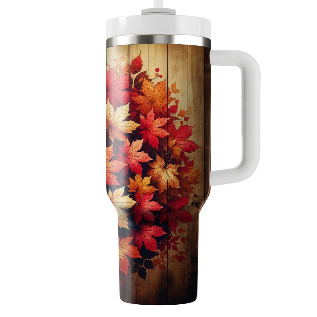 Autumn Maple Leaf Cascade  Tumbler Cups