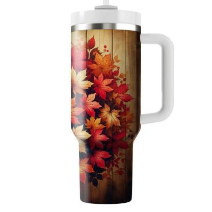 Autumn Maple Leaf Cascade  Tumbler Cups