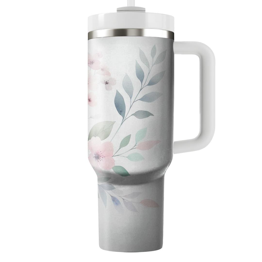 Soft Blossom Whispers  Insulated Tumblers