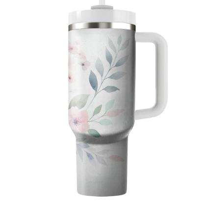Soft Blossom Whispers  Insulated Tumblers