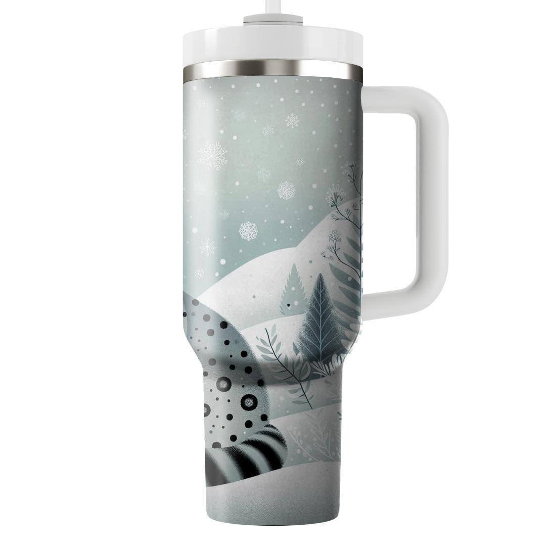 Glistening Snow Leopard  Tumblers With Lids