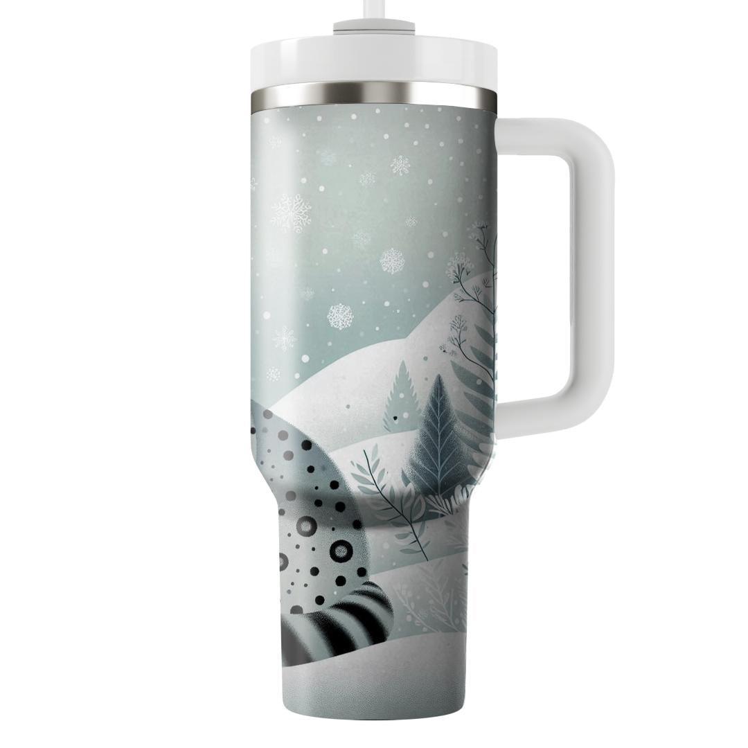Glistening Snow Leopard  Tumblers With Lids