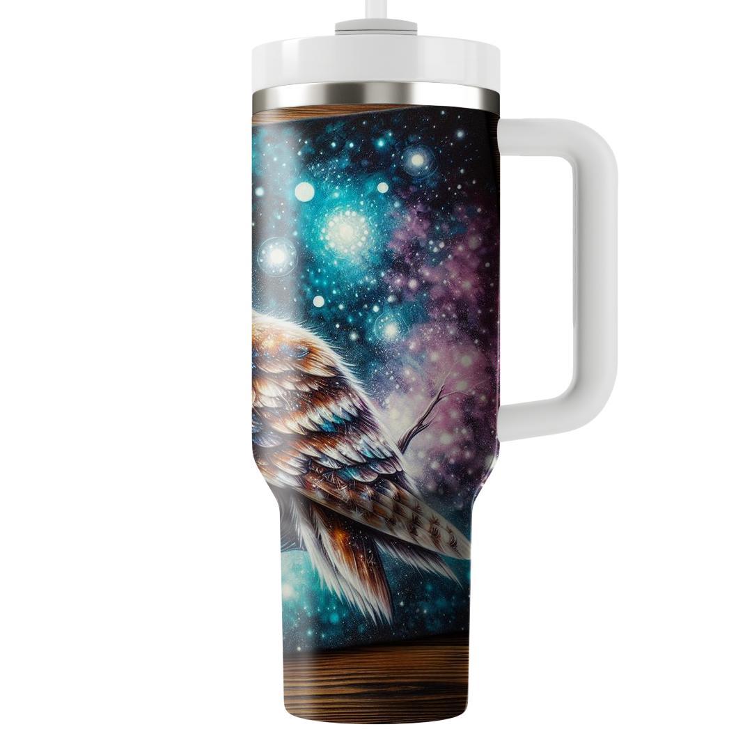 Whimsical Owl Moonlit  Tumblers With Lids