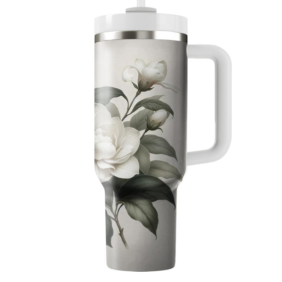 Delicate Gardenia Bliss  Insulated Tumblers
