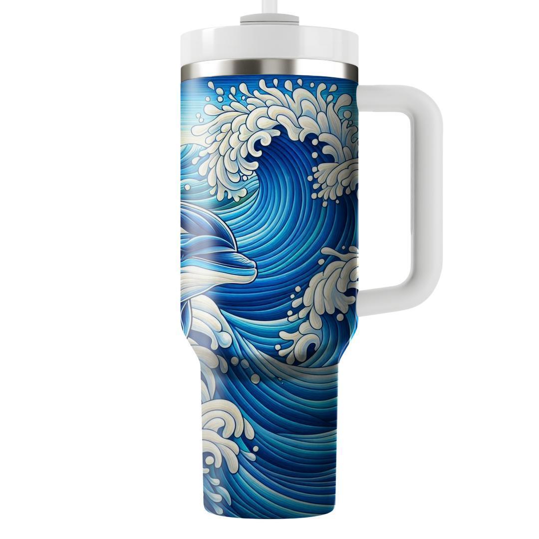Funky Dolphin Dance  Travel Tumblers