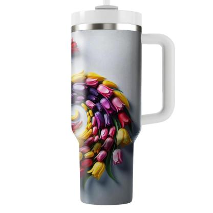 Springtime Tulip Twist  Tumbler Cups
