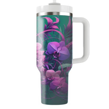 Jungle Orchid Symphony  Tumblers With Lids