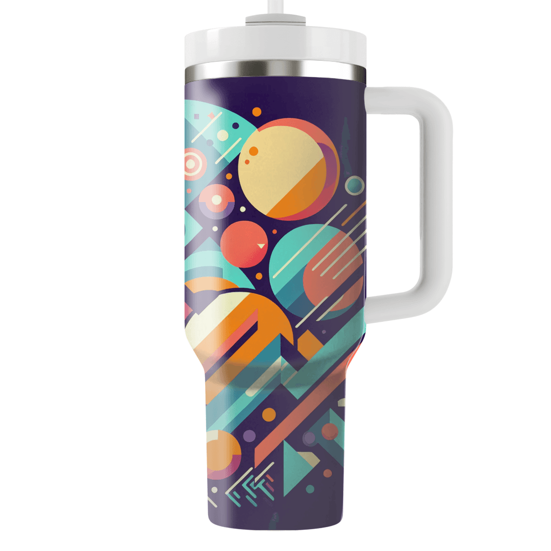 Vibrant 80s Geometric  Tumbler Cups
