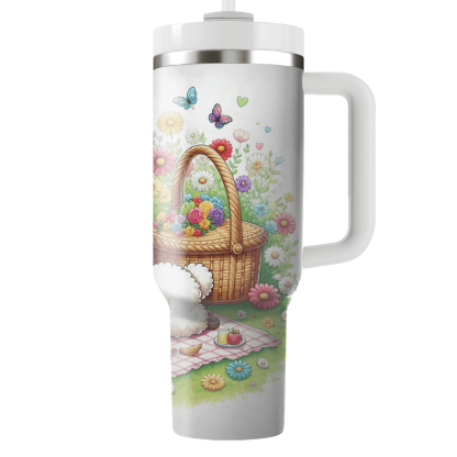 Charming Alpaca Picnic  Tumblers With Lids