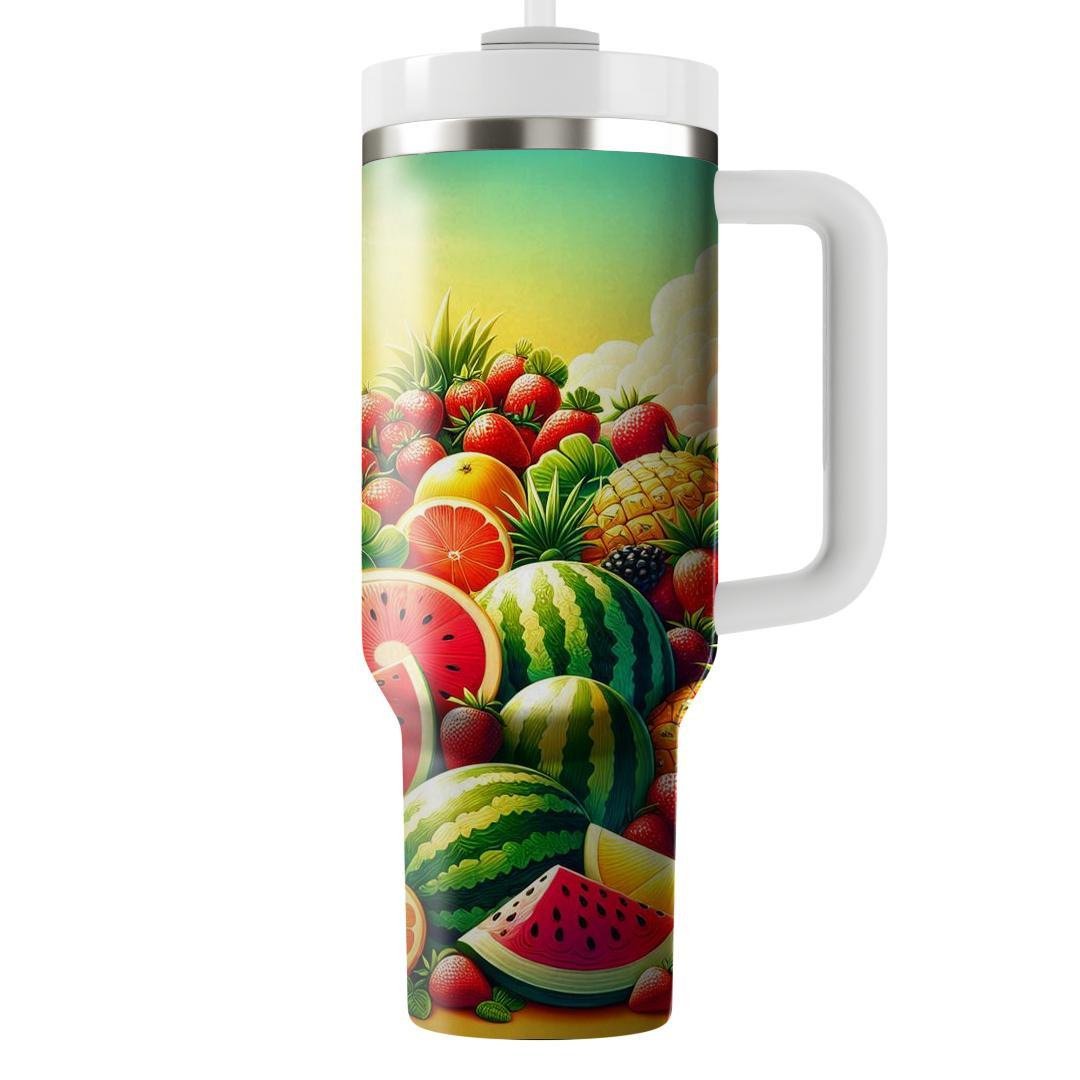 Summer Fresh Fruits Delight  Decorative Tumblers