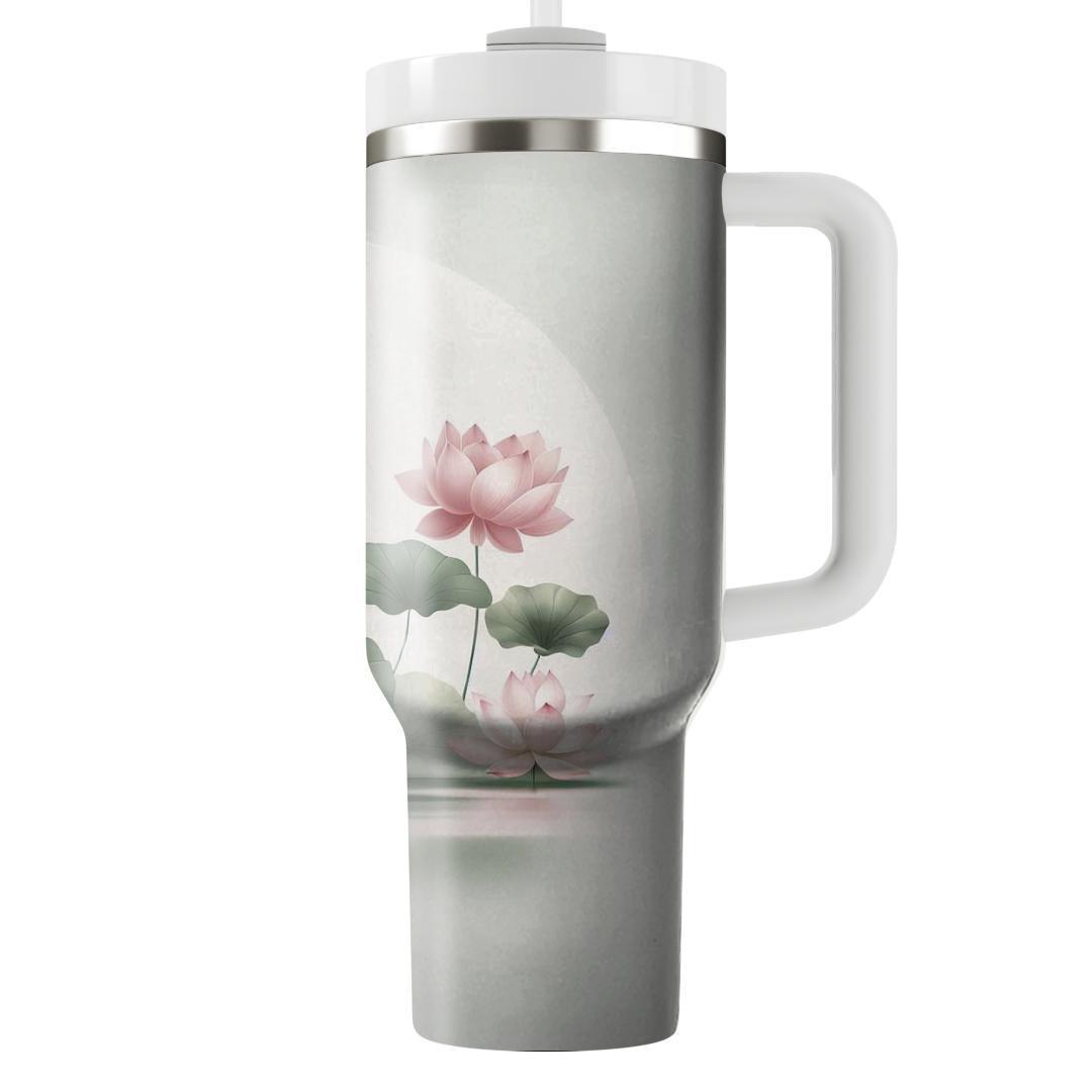 Pink Lotus Serenity  Tumbler Cups
