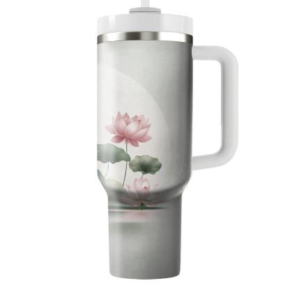 Pink Lotus Serenity  Tumbler Cups