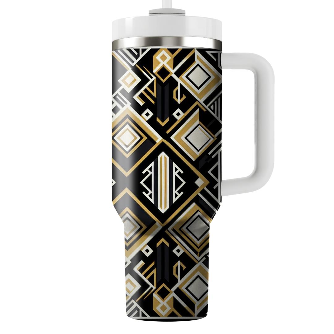 Art Deco Diamond Fusion Travel Tumblers