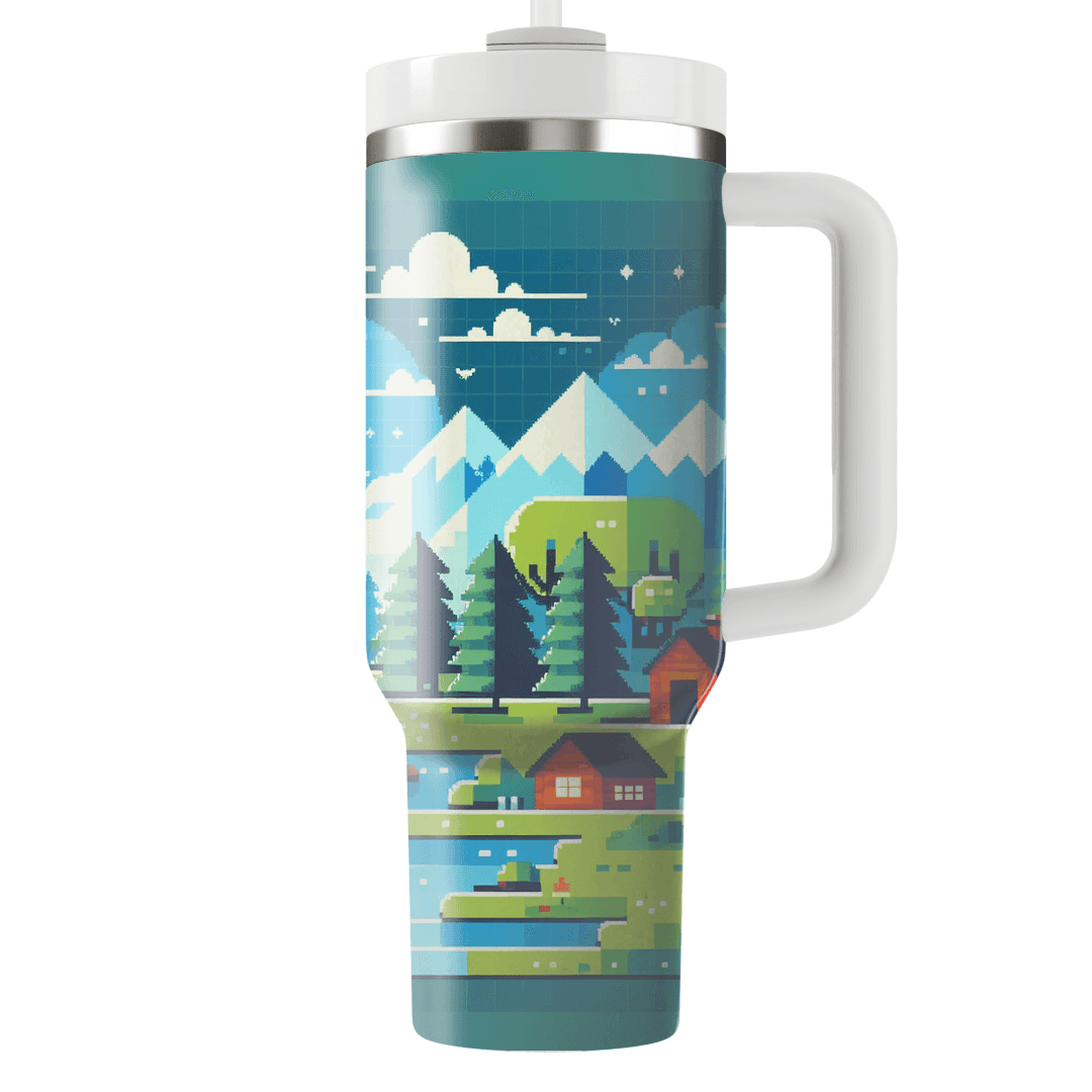 Pixel Paradise Travel Tumblers