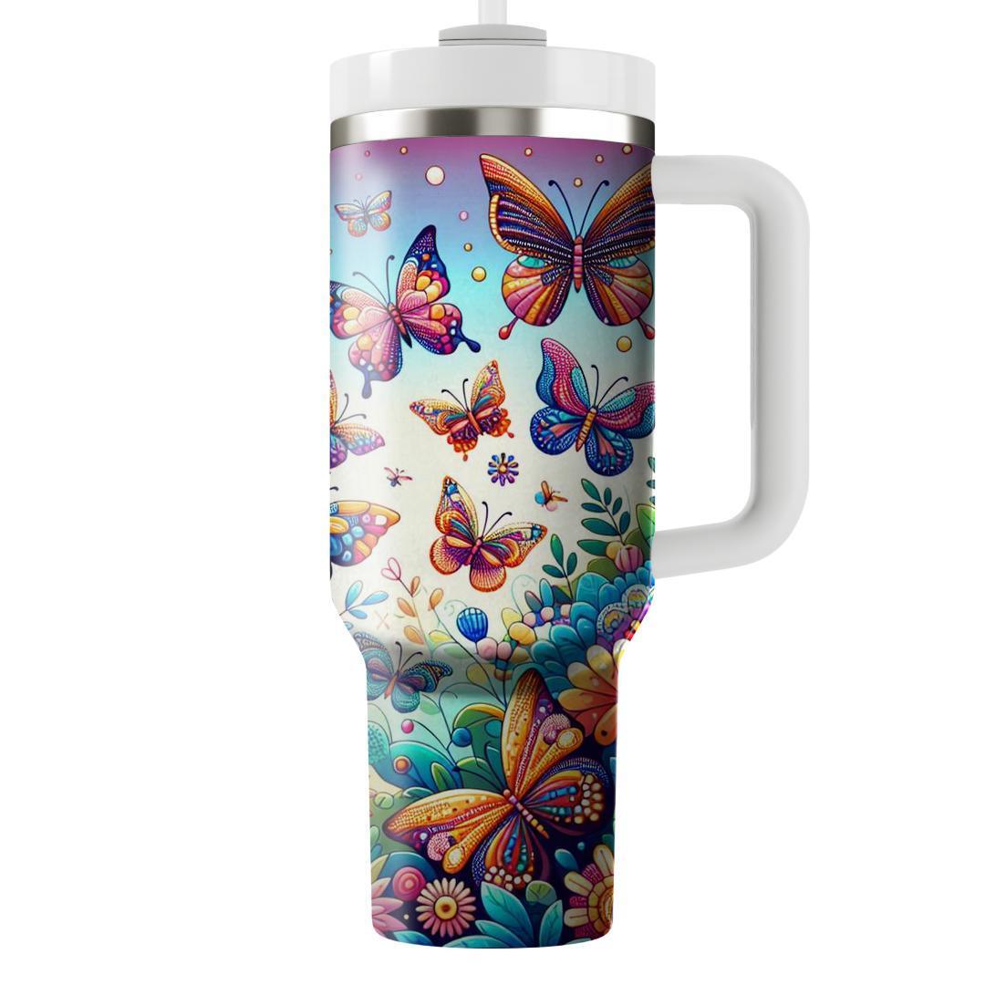 Dazzling Butterfly Harmony  Tumblers With Lids