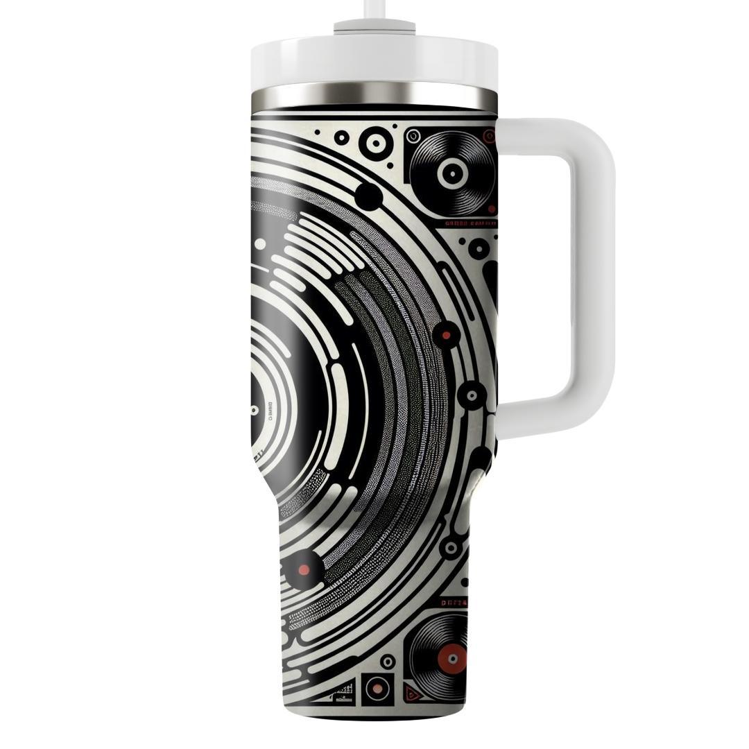 Funky Vinyl Record Spin  Tumbler Cups