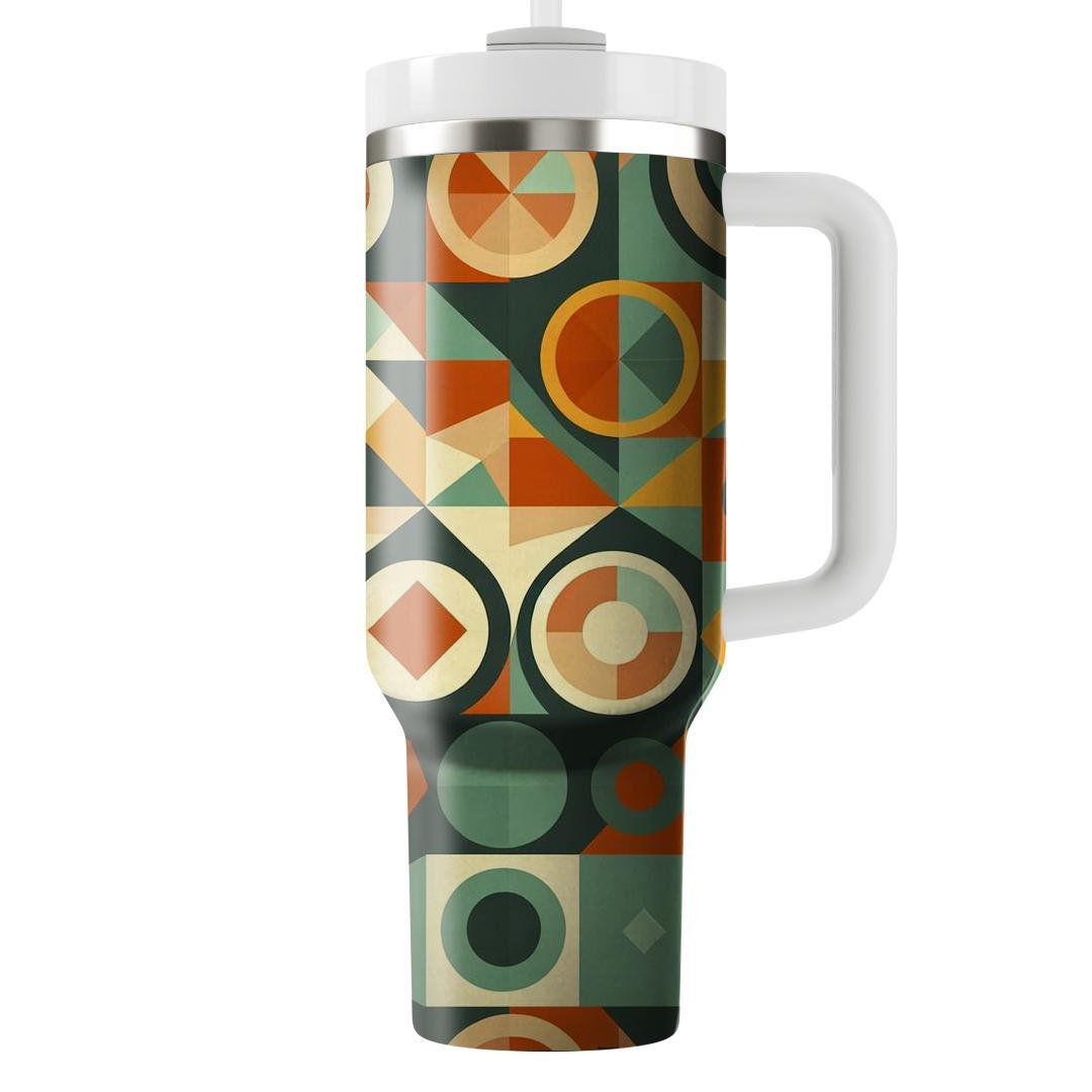 Retro Polygon Delight  Travel Tumblers