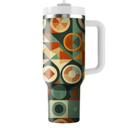 Retro Polygon Delight  Travel Tumblers