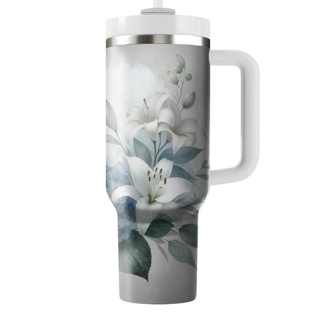 Serene Floral Mist  Unique Tumblers