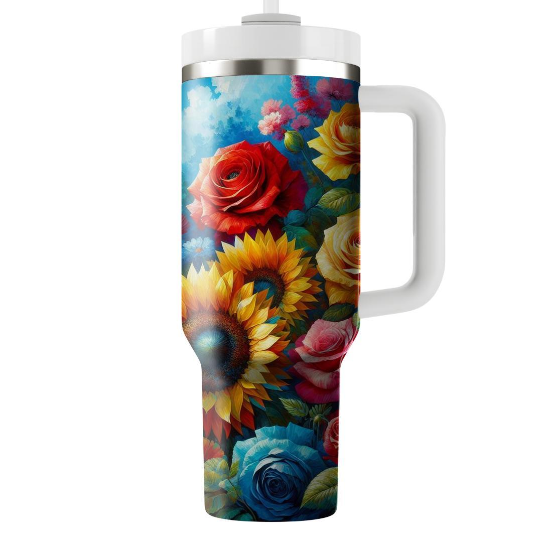Vibrant Summer Blossoms  Travel Tumblers