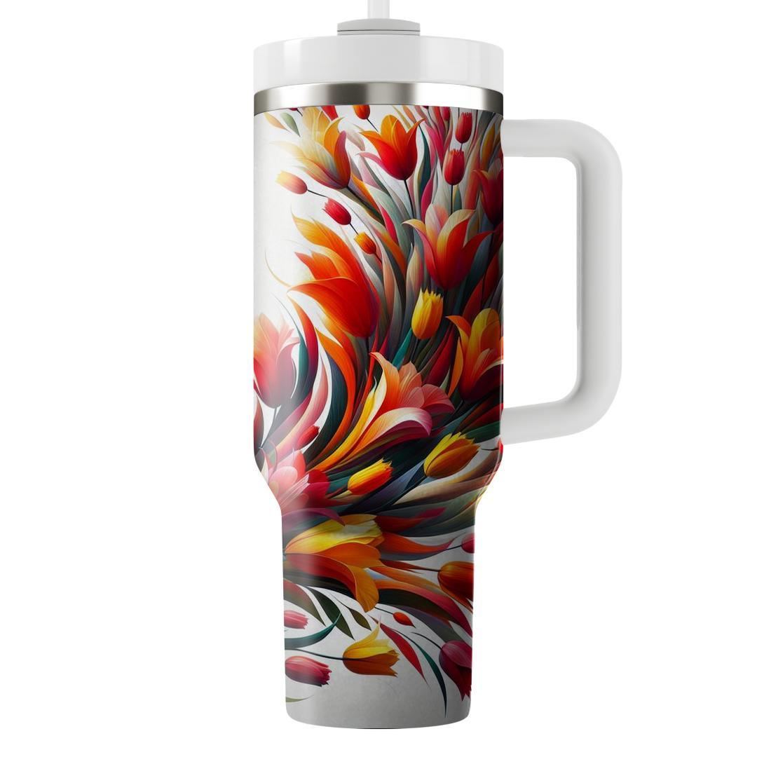 Fiery Tulip Blaze  Tumbler Cups