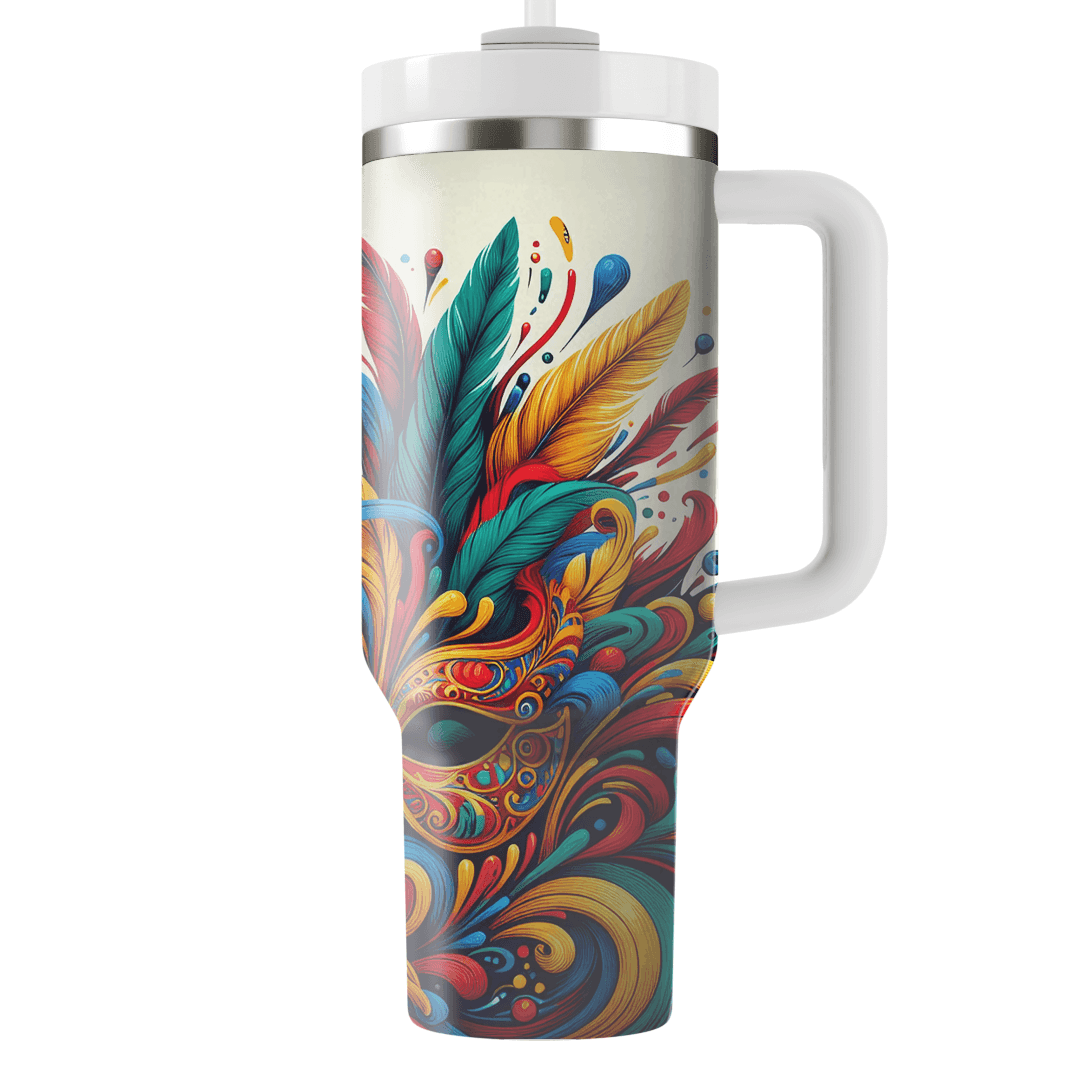 Colorful Carnival Mosaic - A Vibrant Celebration  Travel Tumblers