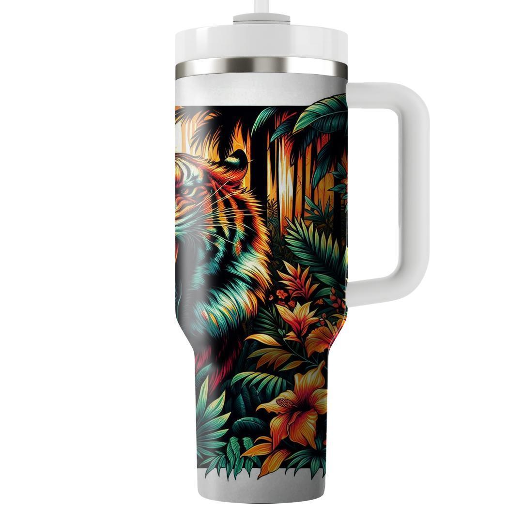 Vibrant Tiger Roar  Tumblers With Lids