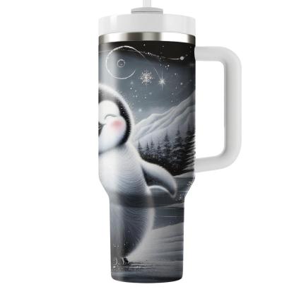 Cute Baby Penguin Adventure  Travel Tumblers