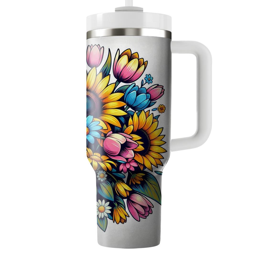 Cheerful Floral Melody  Insulated Tumblers