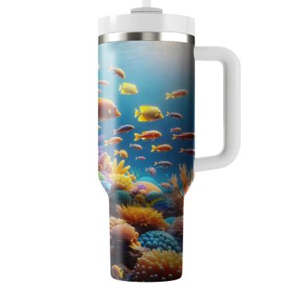 Lively Tropical Fish Fiesta  Tumblers With Lids