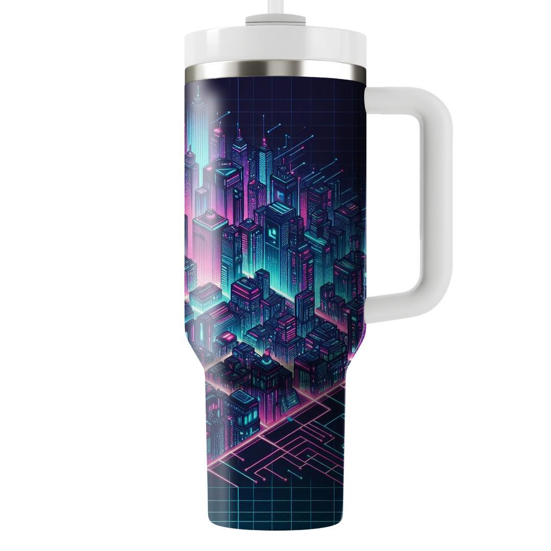 Cyber Cityscape  Tumbler Cups