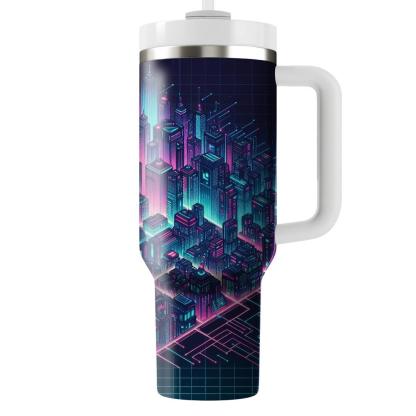 Cyber Cityscape  Tumbler Cups