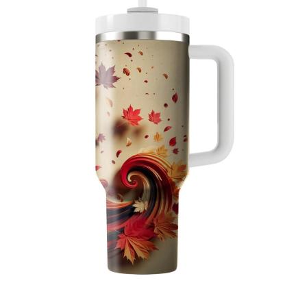 Autumn Maple Leaf Whirl  Tumbler Cups