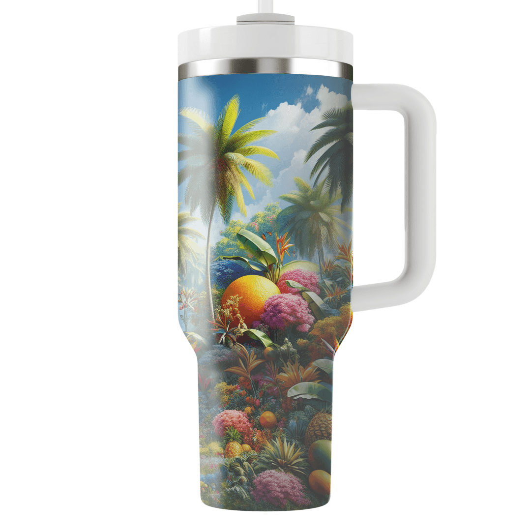 Summer Tropical Retreat  Personalized Tumblers