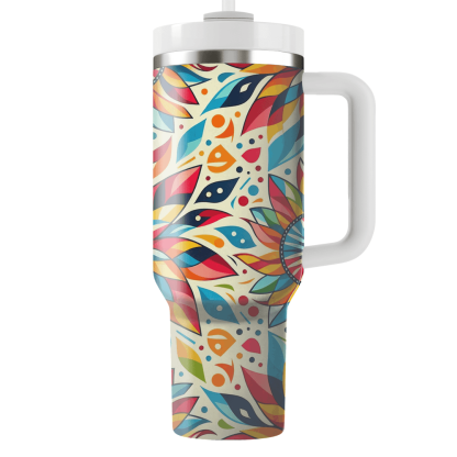 Colorful Pinwheel Pattern Tumbler Cups