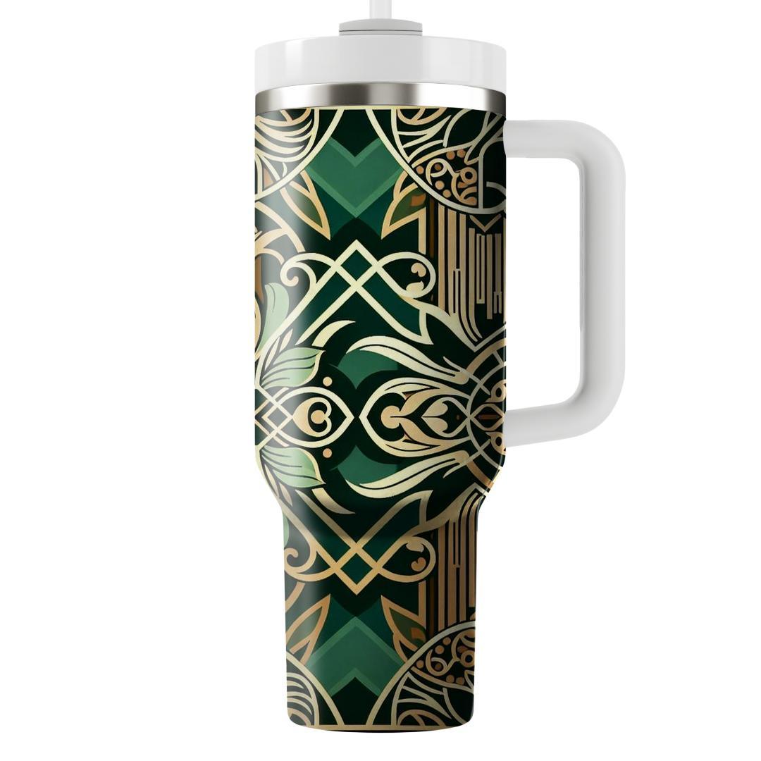 Art Deco Inspired Floral  Decorative Tumblers