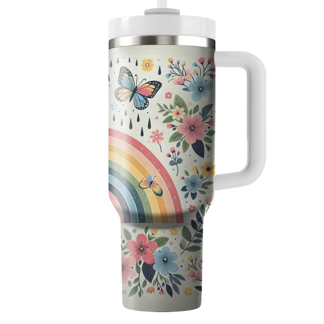 Springtime Rainbow  Tumbler Cups