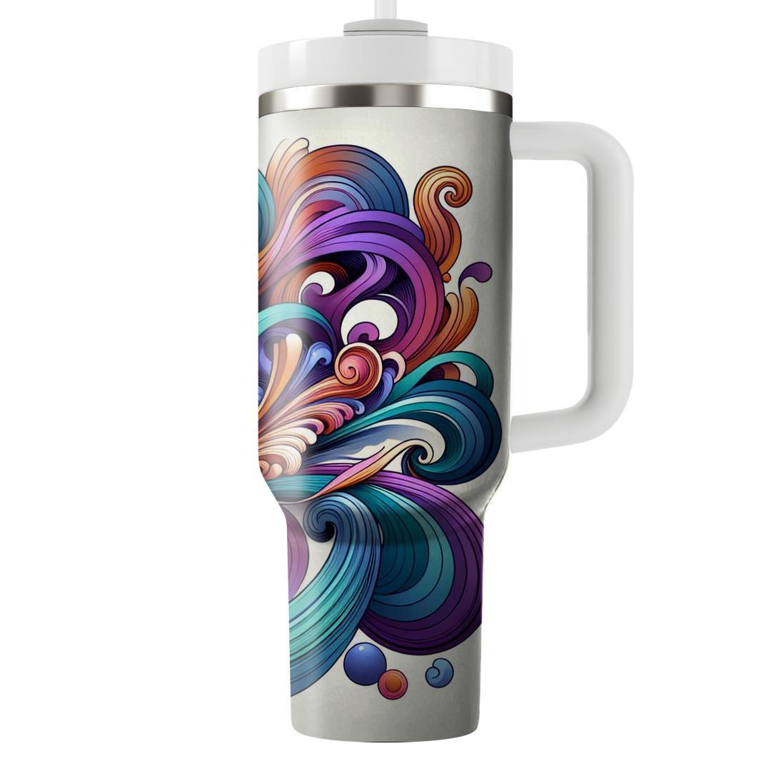 Artful Swirls  Travel Tumblers