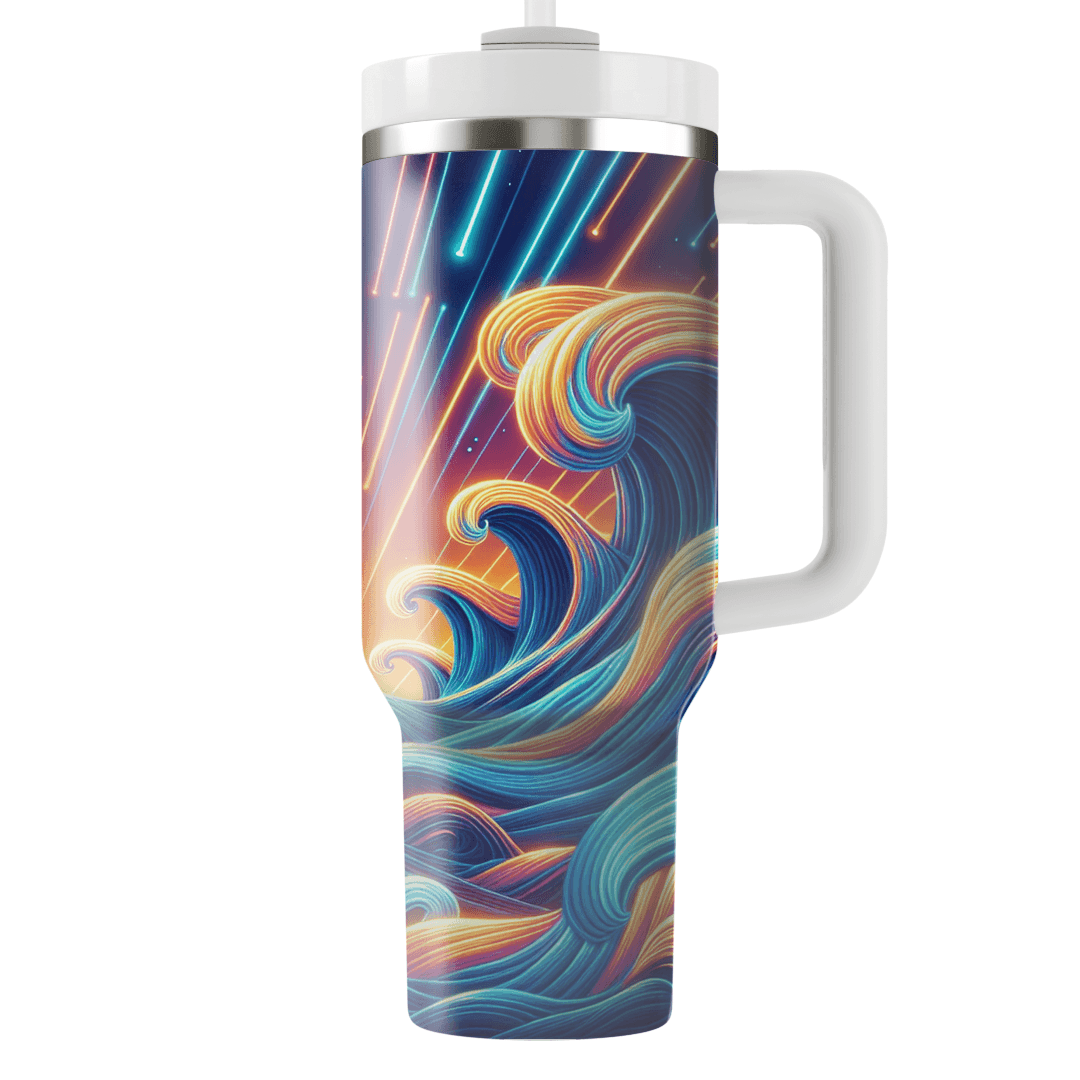 Electric Waves Travel Tumblers