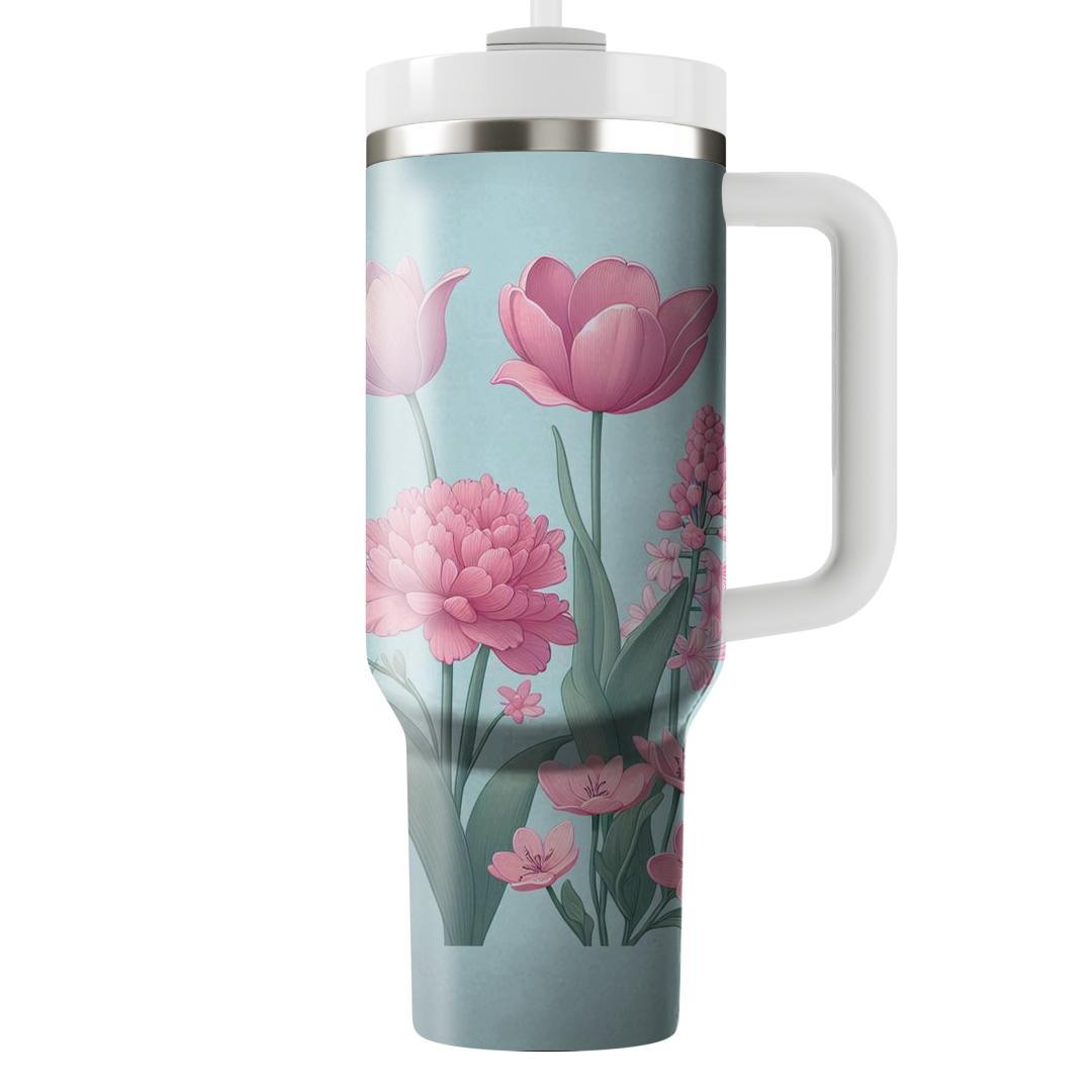 Spring's Pastel Garden  Tumbler Cups