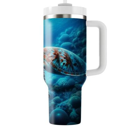 Serene Sea Turtle Odyssey  Tumblers With Lids