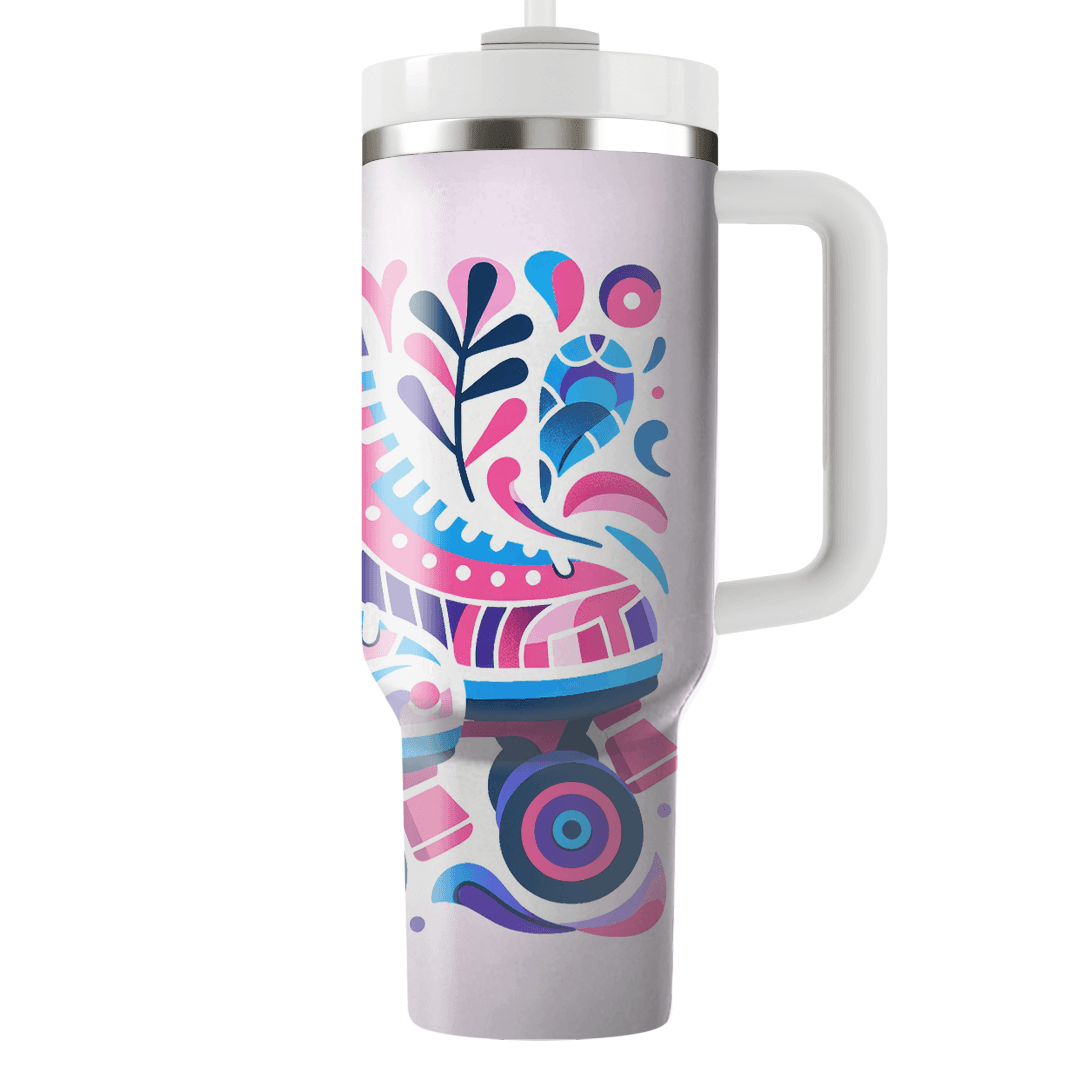 Nostalgic Roller Skating Fun Decorative Tumblers
